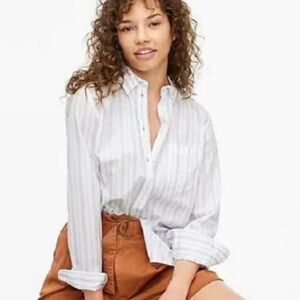 NWOT Jcrew lavender stripe white cotton button down